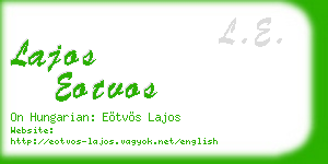 lajos eotvos business card